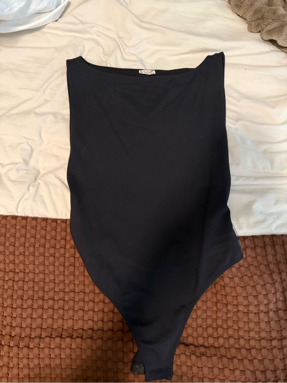 Free People Black Sleeveless Bodysuit